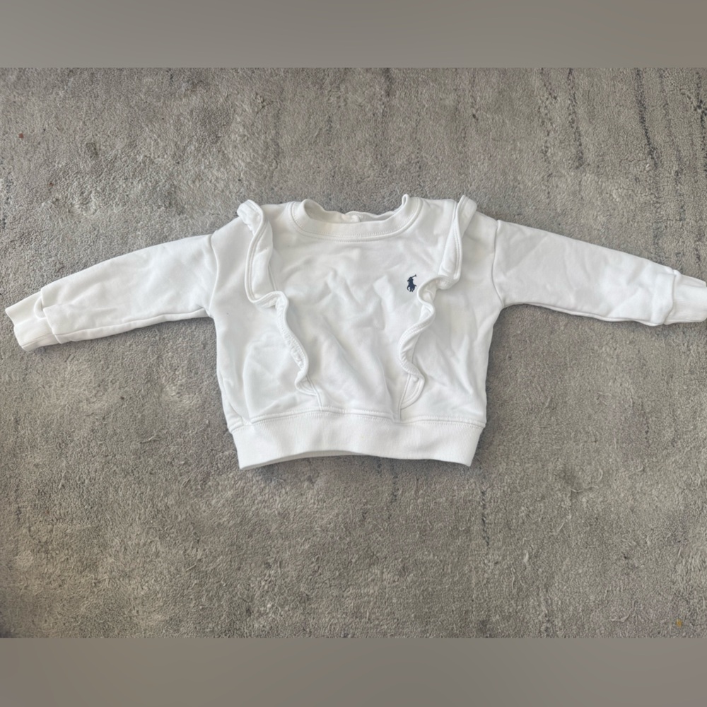 Polo Ralph Lauren Girls Ruffled Sweatshirt